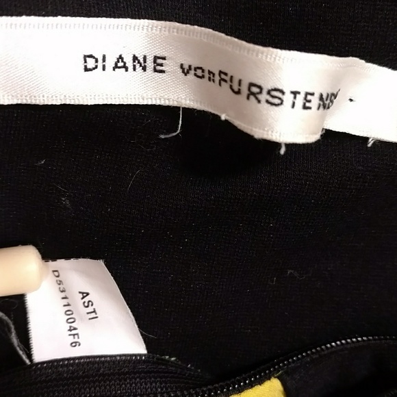 DVF Colorful Silk Asti Party Dress Strapless Midi Mod Sexy Flirty Style Designer - Picture 7 of 8